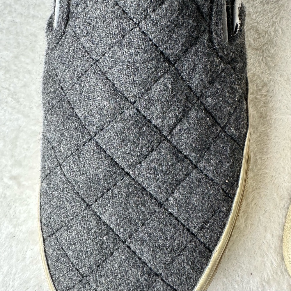 Vans Classic Gray Quilted Slip-On Loafers Canvas Unisex Men’s 5.0 Or Women’s 6.5 - Picture 11 of 15